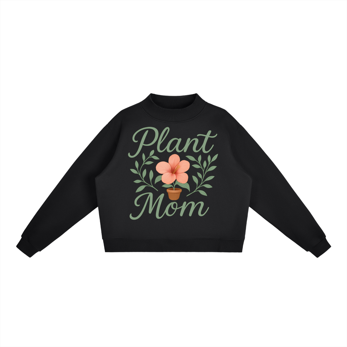 Plant Mom - Essential Fleece Mid-Neck Crew Sweatshirt