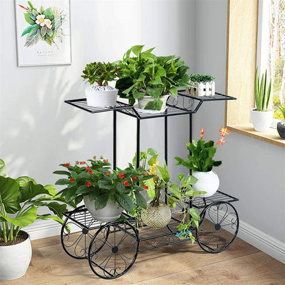 Metal Plant Stand 6 Tier Garden Cart