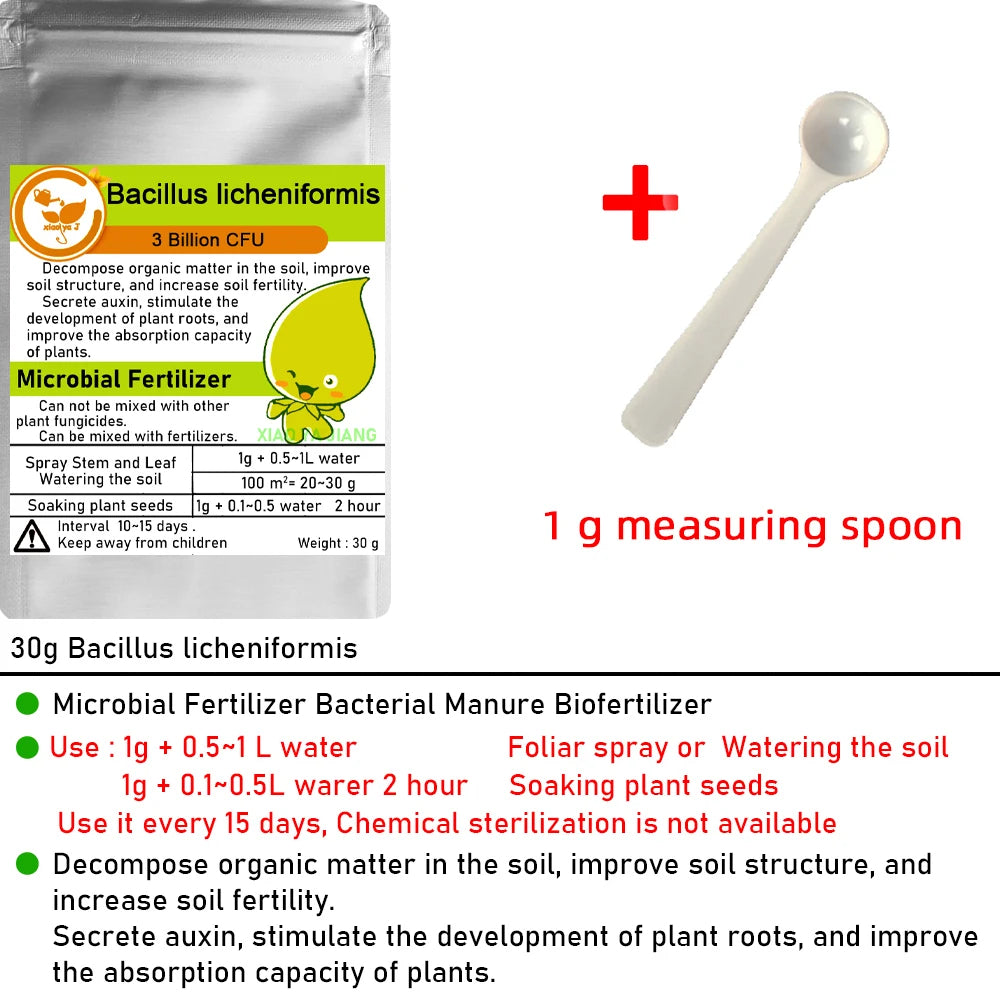 Organic Bioactive All-Directional Universal Fertilizer - "Bacillus Licheniformis", 30g.