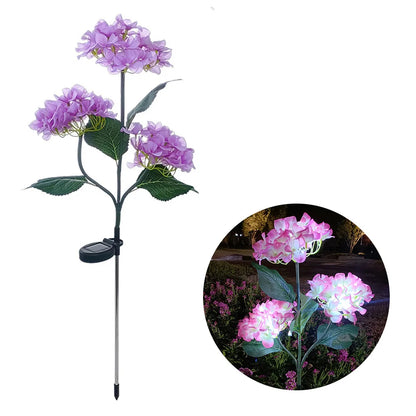 Outdoor LED Solar Powered Flower Yard Decoration
