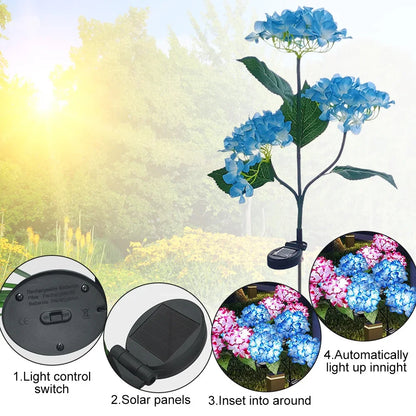 Outdoor LED Solar Powered Flower Yard Decoration