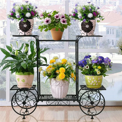 Metal Plant Stand 6 Tier Garden Cart