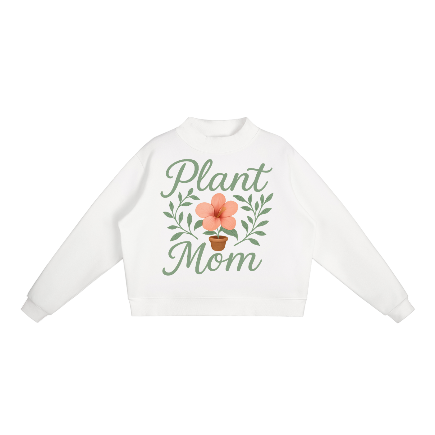 Plant Mom - Essential Fleece Mid-Neck Crew Sweatshirt