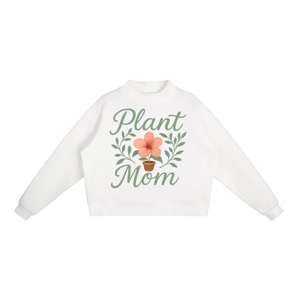 Plant Mom - Essential Fleece Mid-Neck Crew Sweatshirt