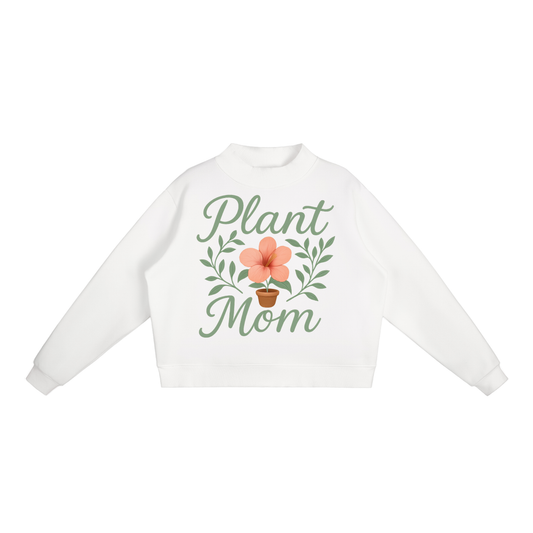 Plant Mom - Essential Fleece Mid-Neck Crew Sweatshirt