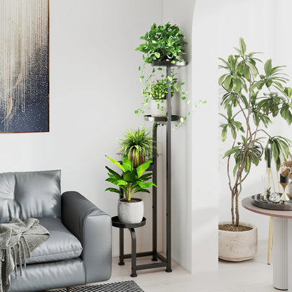 Indoor /Outdoor 4 Tier Corner Metal Plant Stand