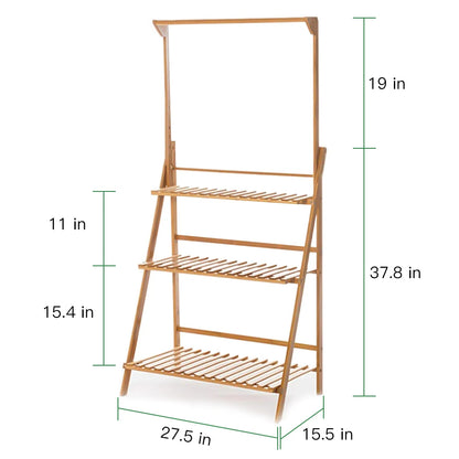 3 Tier Folding Bamboo Plant Stand