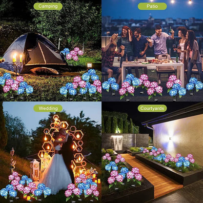 Outdoor LED Solar Powered Flower Yard Decoration