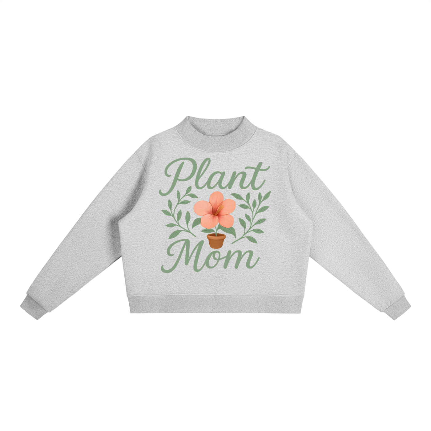 Plant Mom - Essential Fleece Mid-Neck Crew Sweatshirt