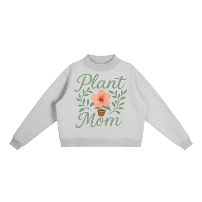 Plant Mom - Essential Fleece Mid-Neck Crew Sweatshirt
