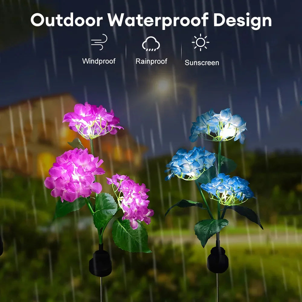 Outdoor LED Solar Powered Flower Yard Decoration
