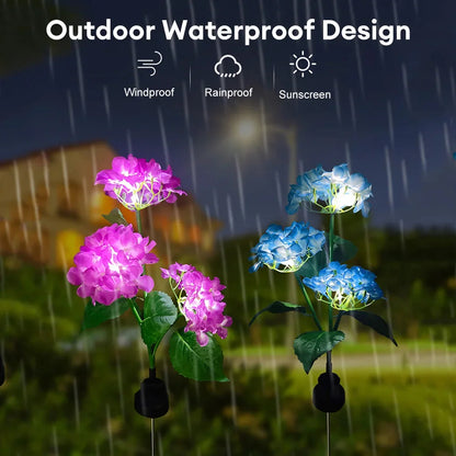 Outdoor LED Solar Powered Flower Yard Decoration