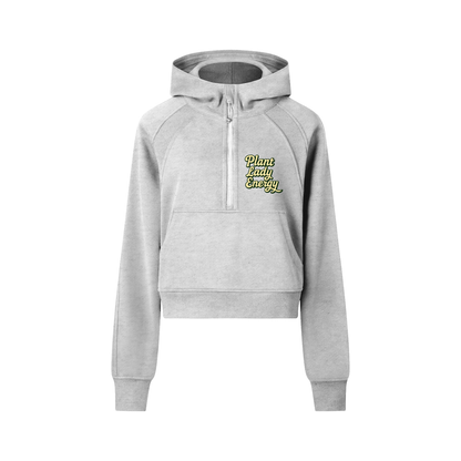 PLE Cropped Half-Zip Hoodie