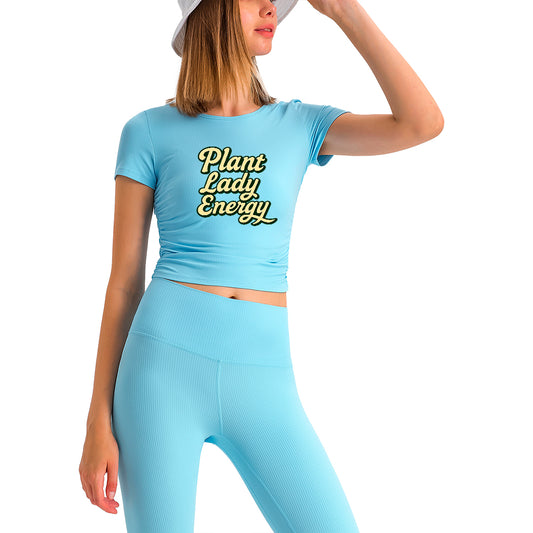 PLE Ruched Bodycon Crop Top