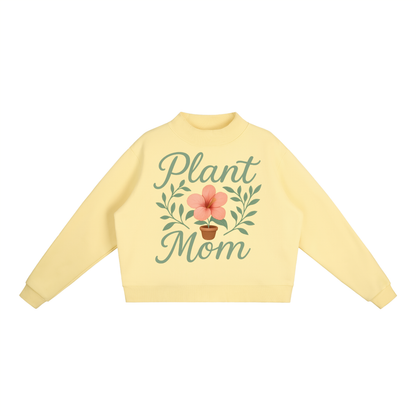 Plant Mom - Essential Fleece Mid-Neck Crew Sweatshirt