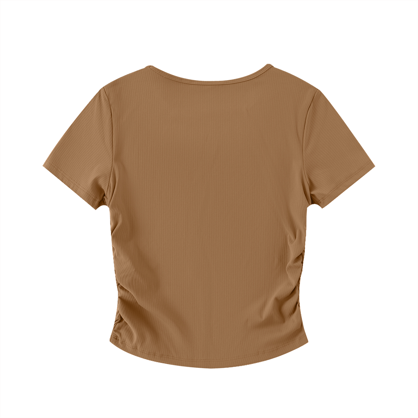 PLE Ruched Bodycon Crop Top