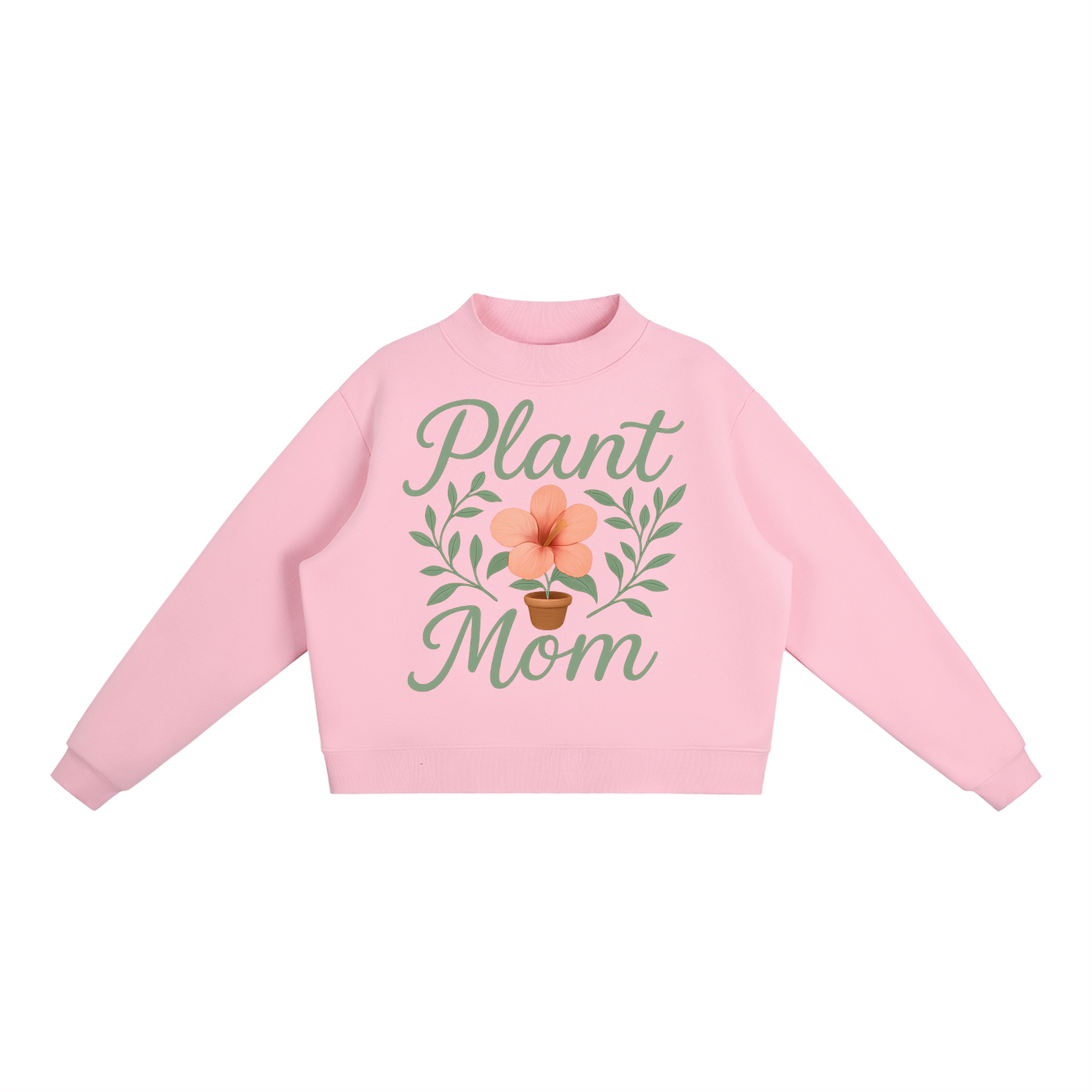 Plant Mom - Essential Fleece Mid-Neck Crew Sweatshirt