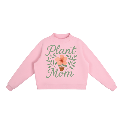 Plant Mom - Essential Fleece Mid-Neck Crew Sweatshirt