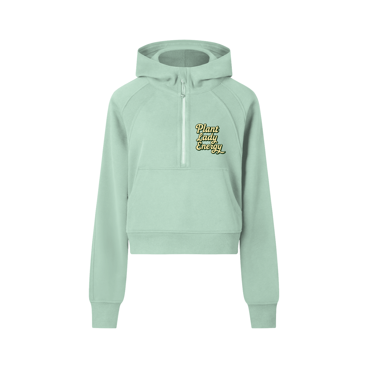 PLE Cropped Half-Zip Hoodie