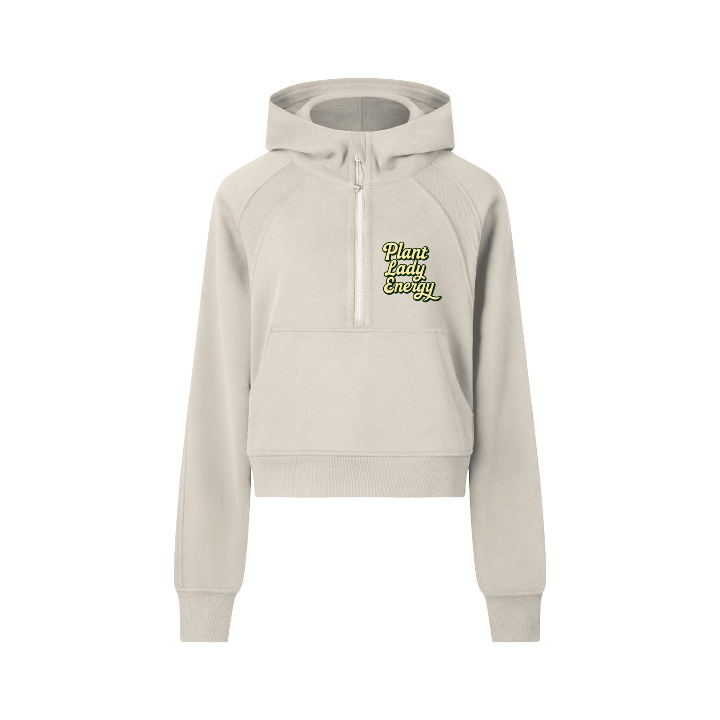 PLE Cropped Half-Zip Hoodie