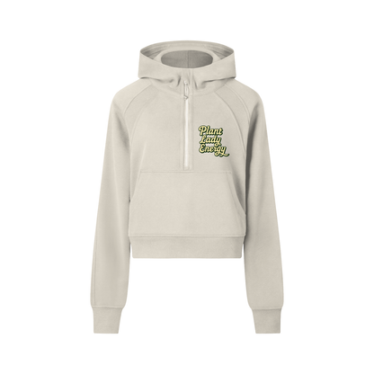 PLE Cropped Half-Zip Hoodie