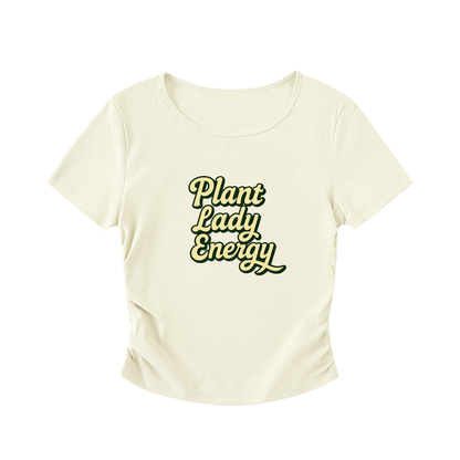 PLE Ruched Bodycon Crop Top