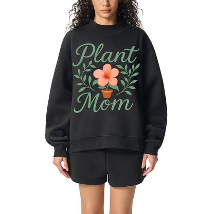 Plant Mom - Essential Fleece Mid-Neck Crew Sweatshirt