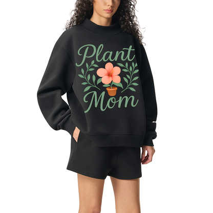 Plant Mom - Essential Fleece Mid-Neck Crew Sweatshirt